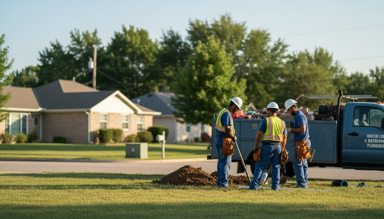 Residential water line and bathroom plumbing service in Cutler, OH